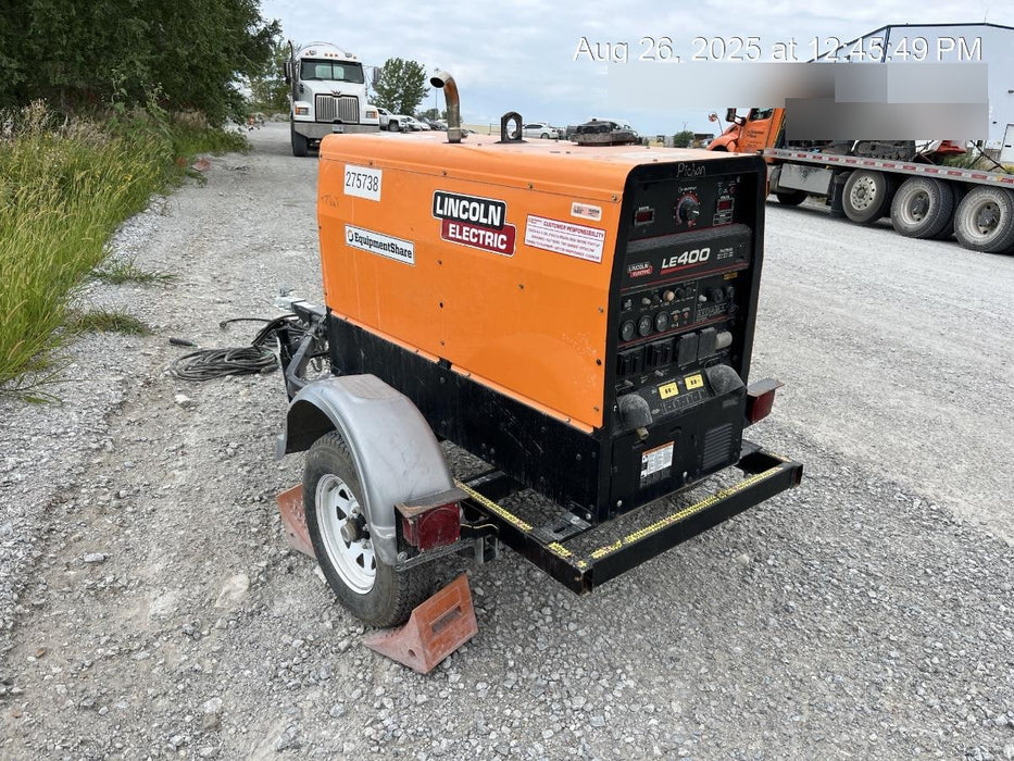 2022 Lincoln Electric LE400 Kubota V1505, Trlr, Cable Rack, Light Kit, ES Decals, T3