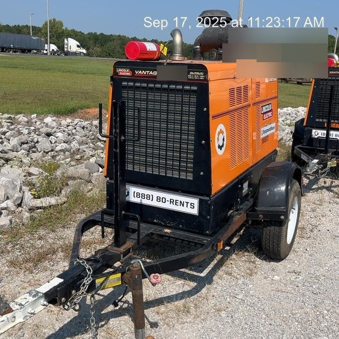 2021 Lincoln Electric Vantage 322 Vantage 322 Ready Pak 3 w/ Decals, ORANGE (includes trailer, cable rack, fender light kit) NO Telematics