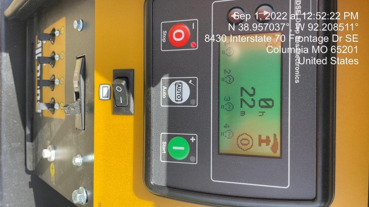 2022 Allmand NLV3GR (4) LED Light Fixture 350W, 23' Vertical Mast, 3kW Prime, Towable, ES Decals, T3