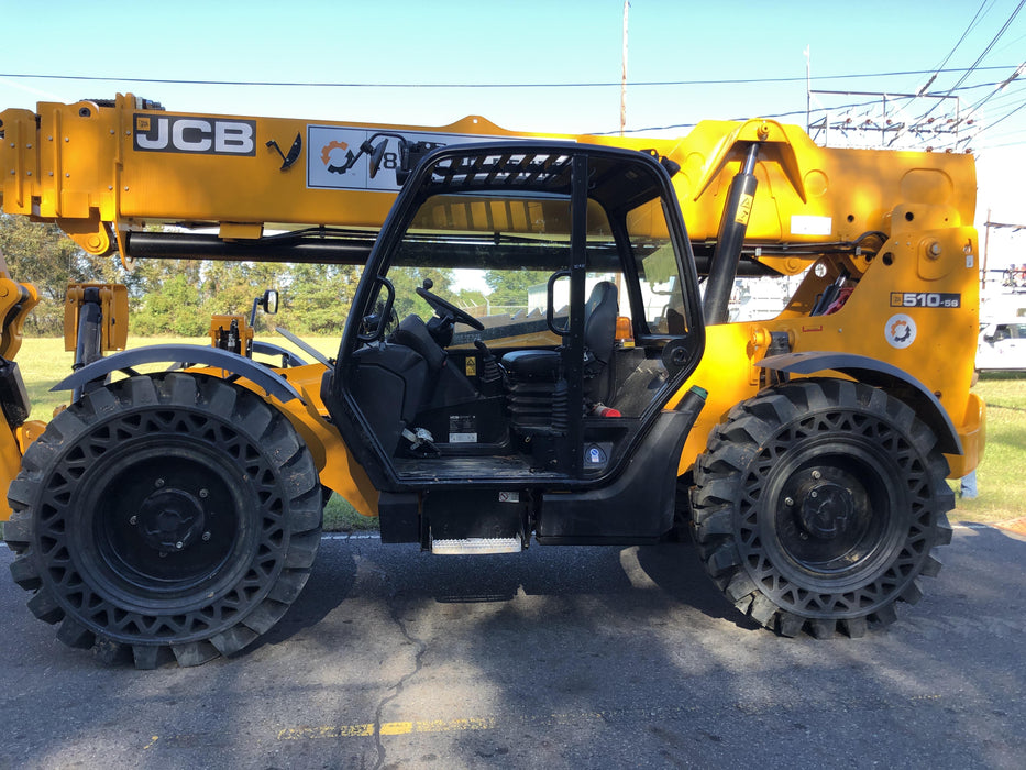 2020 JCB 510-56 Canopy, Solid Tires, Work Lights, Beacon, Aux Hydraulics, Back up Alarm, Lifting Eye, ES Decals