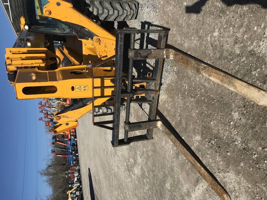 2019 JCB 510-56 Enclosed Cab, 74 HP, Solid Tires, Worklights, Beacon, Aux Hydraulics, Lifting Eye w/66" Carriage/60" Forks