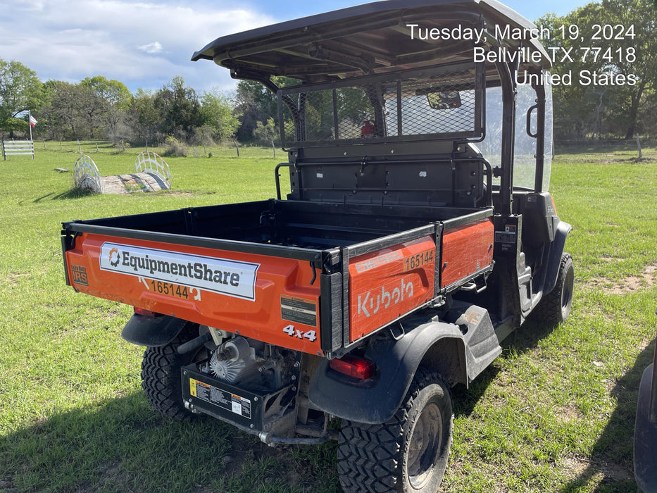 2021 Kubota RTV-X1140W-H Plastic Canopy, Windshield Acrylic Clear, LED Strobe Light, Wire Harness Kit, Back up Alarm
