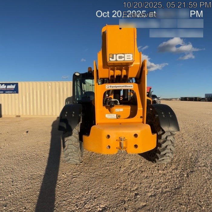 2019 JCB 512-56 Cab/Heat/Air, 109 HP, Solid Tires, STD Worklight, Beacon, Aux Hydraulics, Lifting Eye, Back up Alarm w/66" Carriage/60" Forks