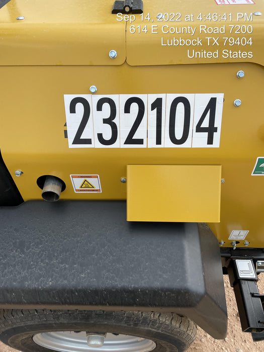 2022 Allmand NLV3GR (4) LED Light Fixture 350W, 23' Vertical Mast, 3kW Prime, Towable, Deep Sea L401, Leveling Jacks, Yanmar T4F 5.8hp