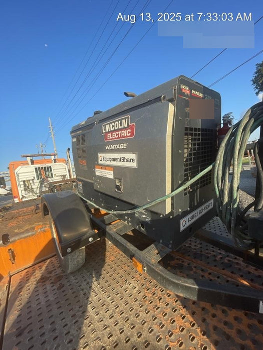 2019 Lincoln Electric Vantage 322 Welder Ready-Pak 3, Two wheel trailer, Fender and Light kit, Cable Rack