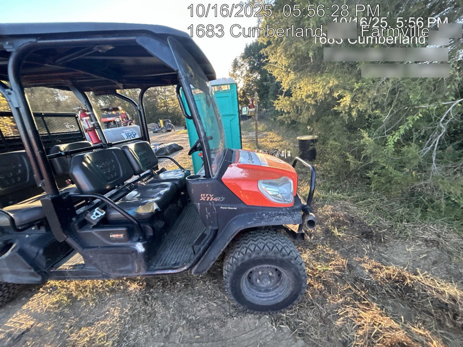 2021 Kubota RTV-X1140W-H Plastic Canopy, Windshield Acrylic Clear, LED Strobe Light, Wire Harness Kit, Back up Alarm