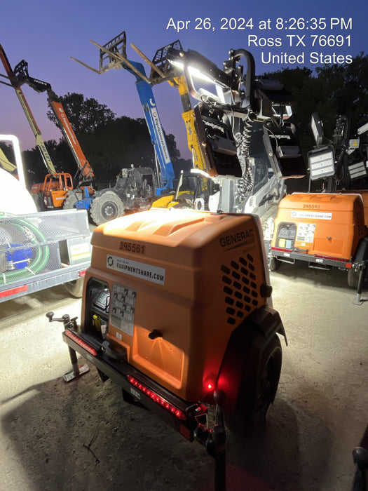 2024 Generac MLT2 Diesel, Flex Switch 120V Input, Powerzone Controller, 
(4) 320W LED Lights, 4kW Generator, 39.9 Gal Fuel Tank, 2" Ball, T3