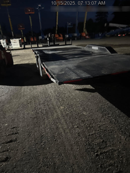 2024 TEXAS PRIDE TRAILERS 21' Lowboy Gravity Tilt Bed 14K Bumper Pull Trailer