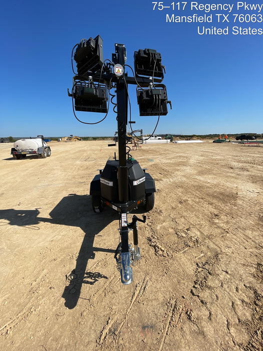 2022 Allmand NLV3GR (4) LED Light Fixture 350W, 23' Vertical Mast, 3kW Prime, Towable, ES Decals, T3