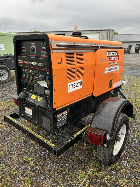 2021 Lincoln Electric Vantage 322 Vantage 322 Ready Pak 3 w/ Decals, ORANGE (includes trailer, cable rack, fender light kit) NO Telematics