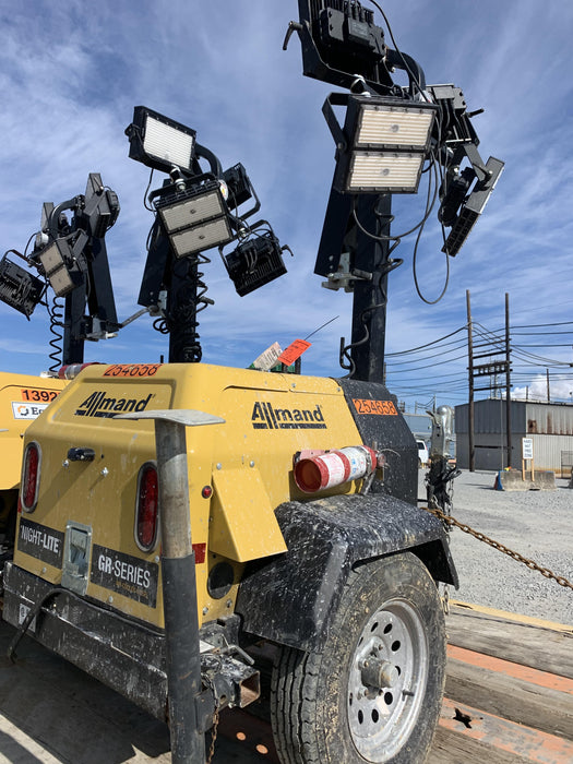 2022 Allmand NLV3GR (4) LED Light Fixture 350W, 23' Vertical Mast, 3kW Prime, Towable, ES Decals, T3