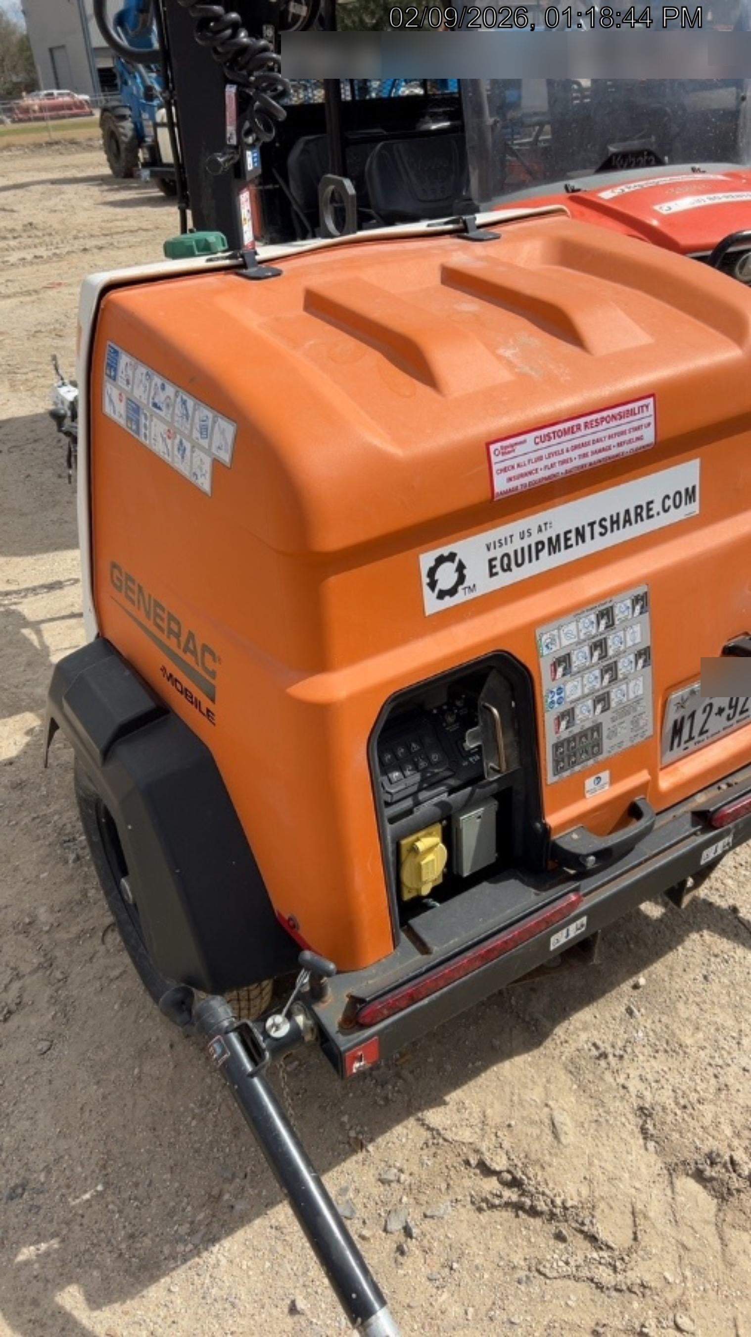 2023 Generac MLT2 Diesel, Flex Switch 120V Input, Powerzone Controller, 
(4) 320W LED Lights, 4kW Generator, 39.9 Gal Fuel Tank, 2" Ball, T3