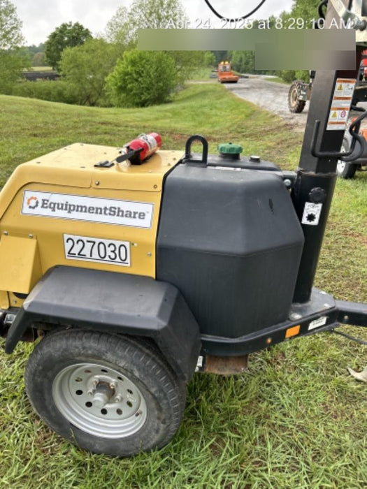 2022 Allmand NLV3GR (4) LED Light Fixture 350W, 23' Vertical Mast, 3kW Prime, Towable, Deep Sea L401, Leveling Jacks, Yanmar T4F 5.8hp