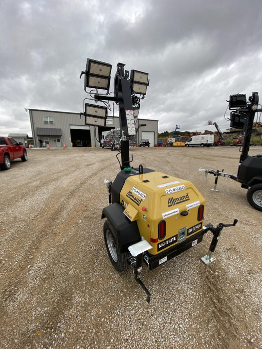 2022 Allmand NLV3GR (4) LED Light Fixture 350W, 23' Vertical Mast, 3kW Prime, Towable, ES Decals, T3