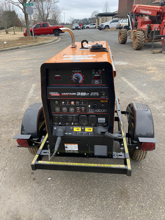 2021 Lincoln Electric Vantage 322 Vantage 322 Ready Pak 3 w/ Decals, ORANGE (includes trailer, cable rack, fender light kit) NO Telematics