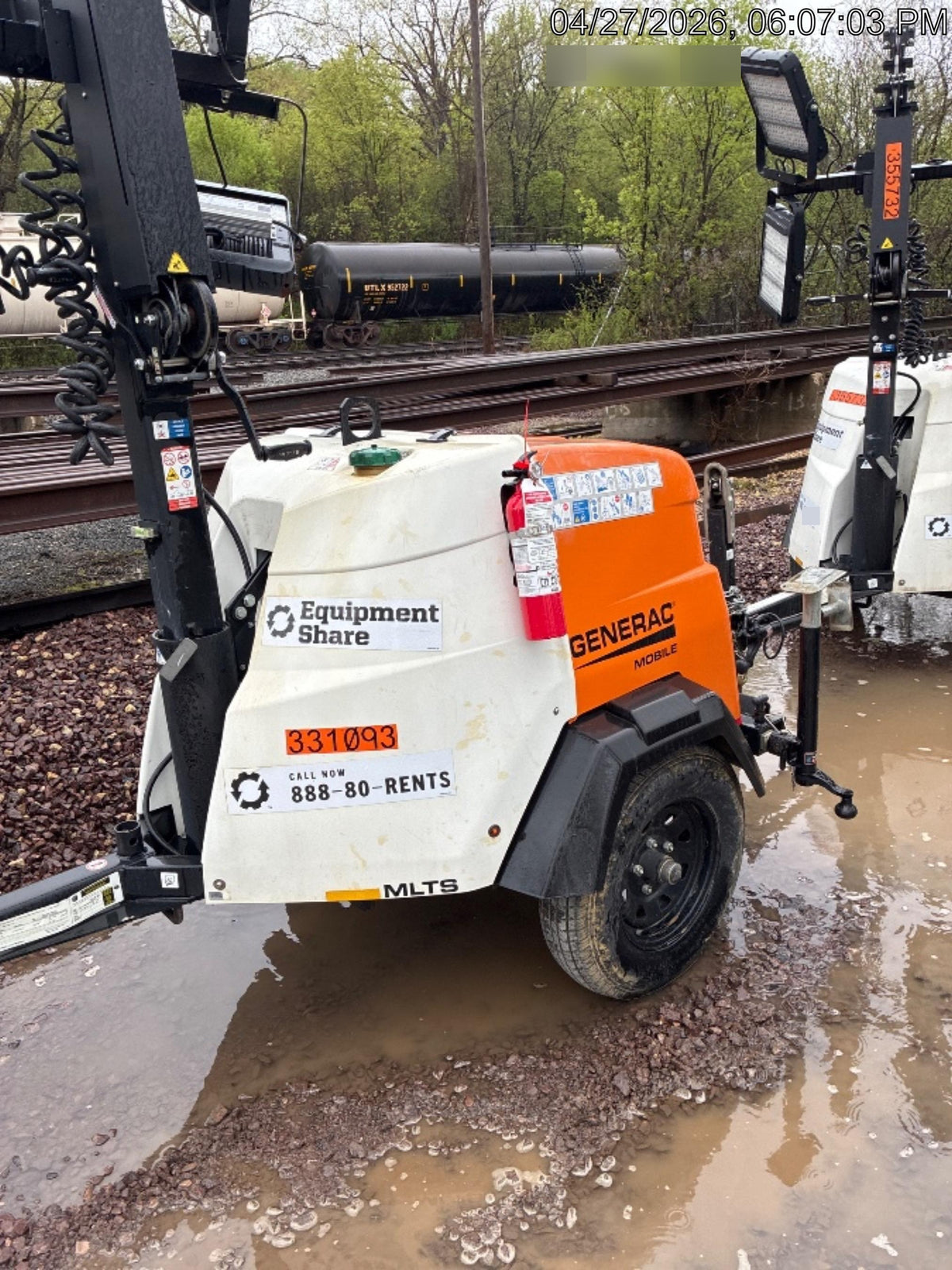 2023 Generac MLT2 Diesel, Flex Switch 120V Input, Powerzone Controller, (4) 320W LED Lights, 4kW Generator, 39.9 Gal Fuel Tank, 2" Ball, T3