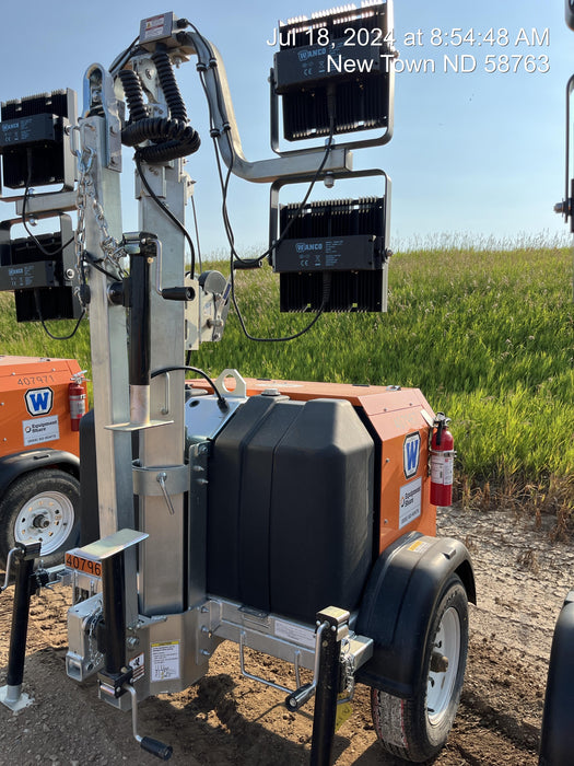 2024 Wanco WLTT-4MM4K Diesel, Deep Sea Controller, Shore Power Plug, Auto Start, (4) 350W LED Floodlights, 4kW Generator, 60 Gal Fuel Tank, 2" Ball, T3