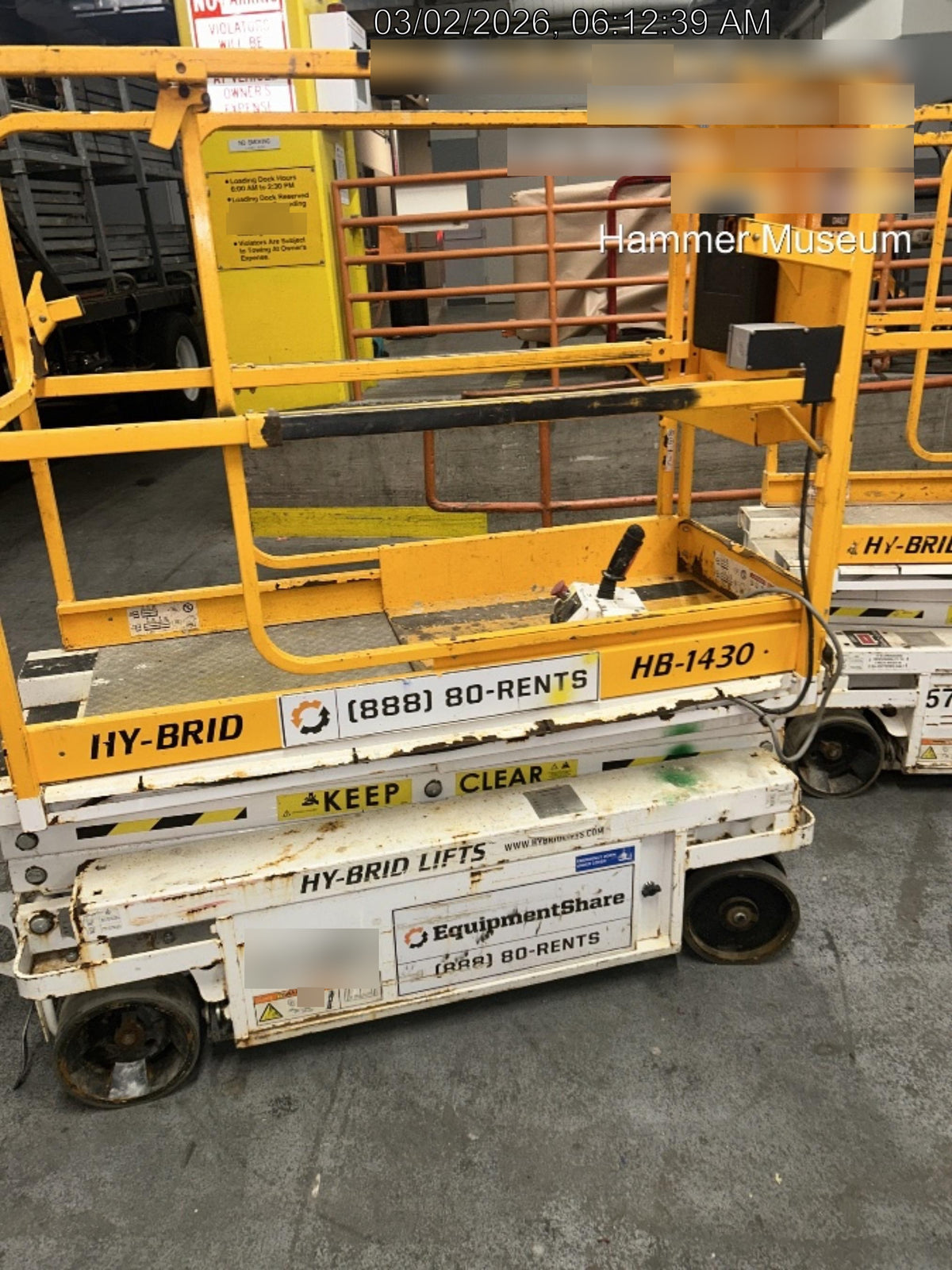 Custom Equipment HB-1430 Hy-Brid Scissor Lift
Platform capacity up to 670 lbs
Working height up to 20 ft
Weighs under 1,700 lbs
Non-marking wheels