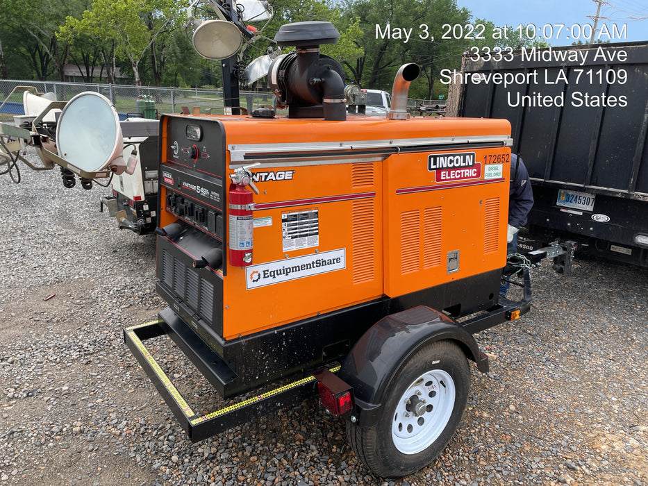 2021 Lincoln Electric Vantage 549X Ready Pak 3, ORANGE (includes trailer, cable rack, fender light kit)