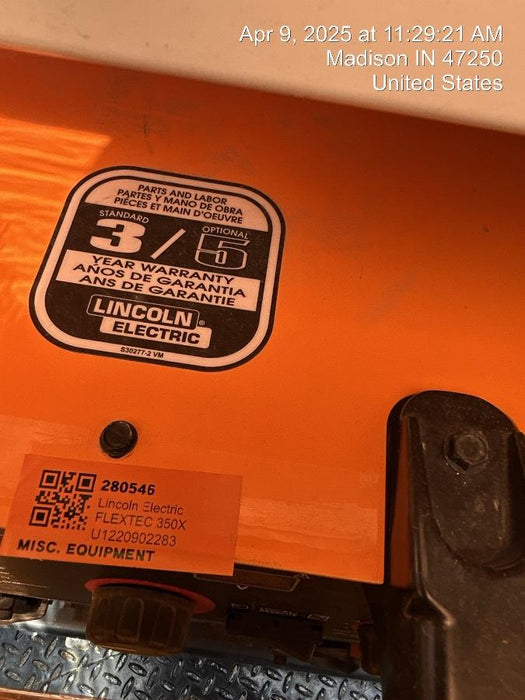 2022 LINCOLN ELECTRIC FLEXTEC 350X