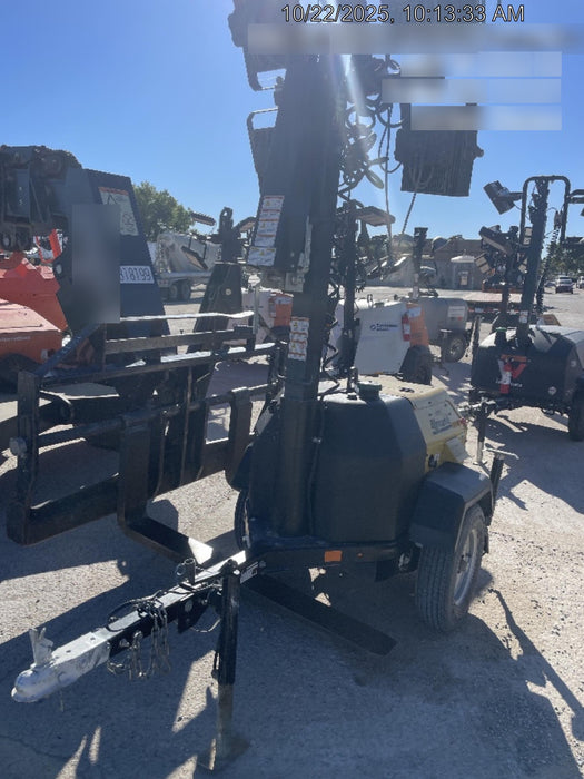 2022 Allmand NLV3GR (4) LED Light Fixture 350W, 23' Vertical Mast, 3kW Prime, Towable, Deep Sea L401, Leveling Jacks, Yanmar T4F 5.8hp