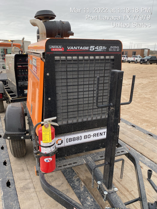 2021 Lincoln Electric Vantage 549X Ready Pak 3, ORANGE (includes trailer, cable rack, fender light kit)