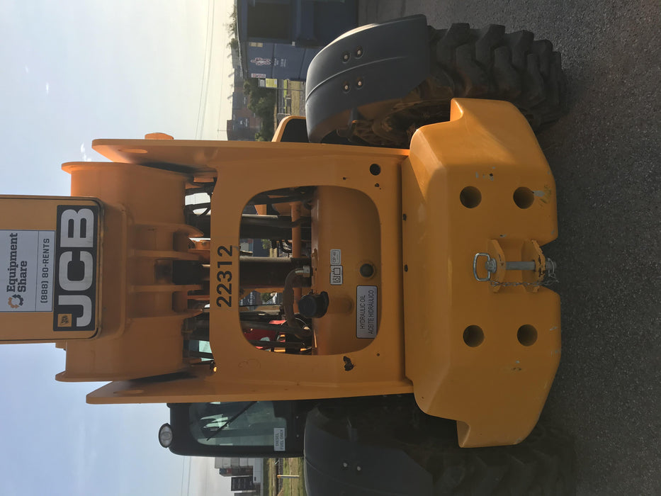 2019 JCB 510-56 JCB 510-56 Telehandler 74 HP w/CAB/HVAC, Beacon, Worklights, Aux Hydraulics, Solid Tires, 72" Carriage/Forks