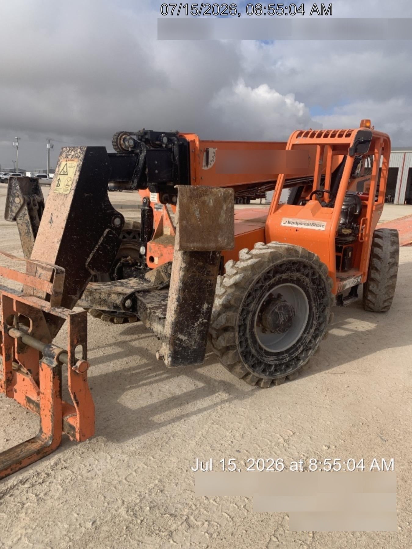 2018 Skytrak 10054 Skytrak 10054 10K Telehandler w/Open ROPS Solid Tires, LED Work Lights, Rotating Beacon, 60" Carriage/60" Forks