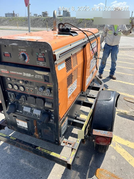 2021 Lincoln Electric Vantage 322 Vantage 322 Ready Pak 3 w/ Decals, ORANGE (includes trailer, cable rack, fender light kit) NO Telematics