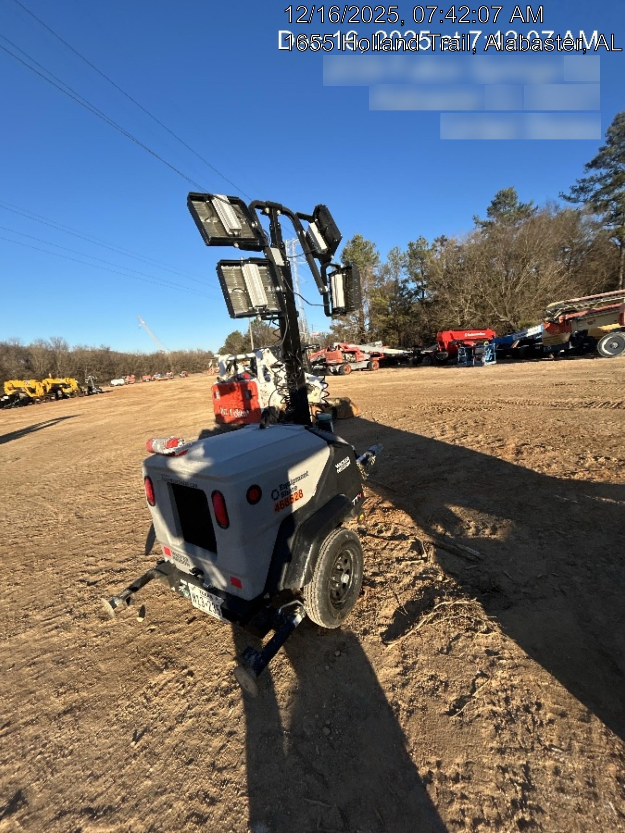 2024 Wacker Neuson LTT4 Diesel, Kohler KDW702, Deep Sea Controller, Auto Start, LED 320W, Bypass Outlet, T3