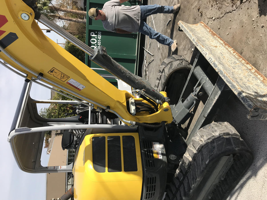 Wacker Neuson EZ53 Open ROPS, Rubber Tracks, Long Dipperstick, T4, Bucket