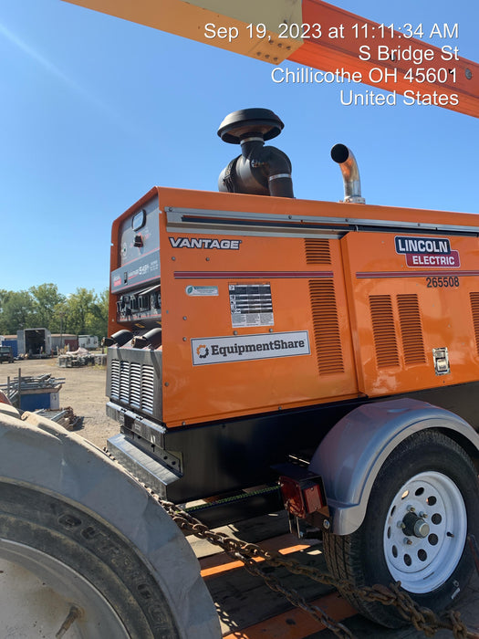 2022 Lincoln Electric Vantage 549X Crosslink Technology, Trailer Mounted, ES Decals, T3