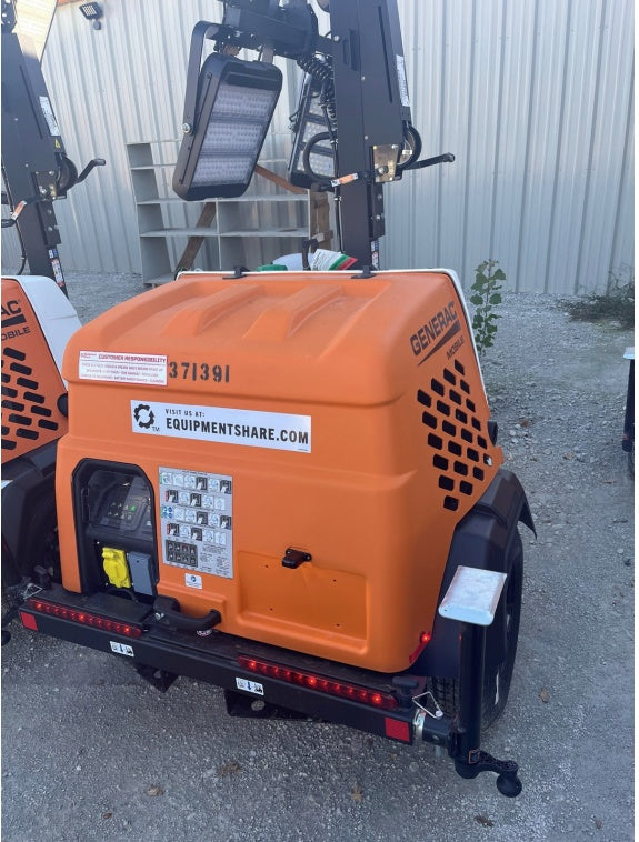 2023 Generac MLT2 Diesel, Flex Switch 120V Input, Powerzone Controller, 
(4) 320W LED Lights, 4kW Generator, 39.9 Gal Fuel Tank, 2" Ball, T3