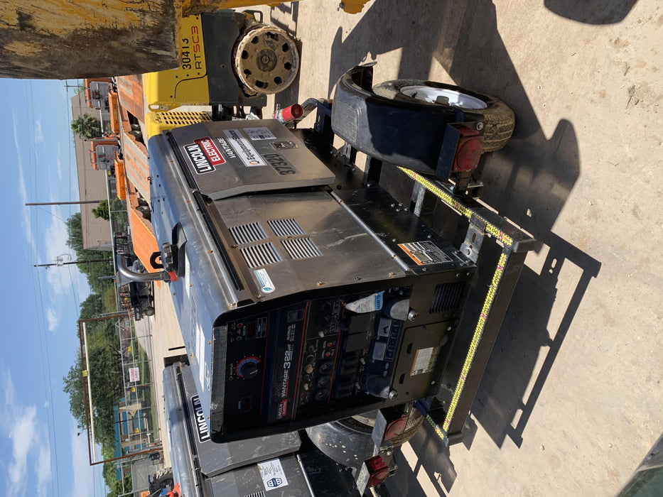 2019 Lincoln Electric Vantage 322 Ready-Pak 3, Two Wheel Trailer, Fender and Light Kit, Cable Rack