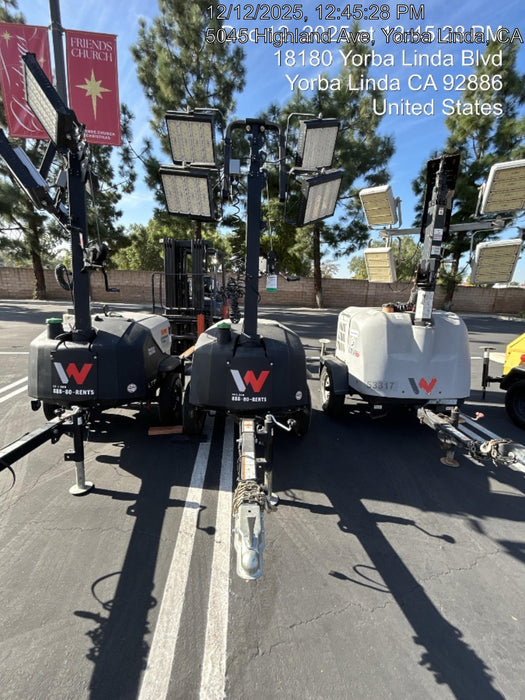 2024 Wacker Neuson LTT4 Diesel, Kohler KDW702, Deep Sea Controller, Auto Start, LED 320W, Bypass Outlet, T3