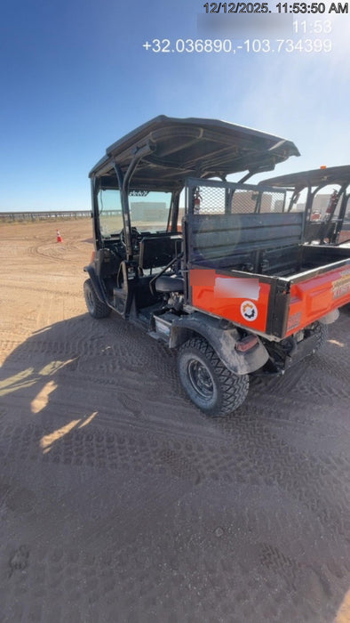 Kubota RTV-X1140W-H Kubota RTVX1140WH 4wd Utility Cart, LED Strobe, Windshield Tempered Glass, Pastic Canopy, Wire Harness Kit, Backup Alarm