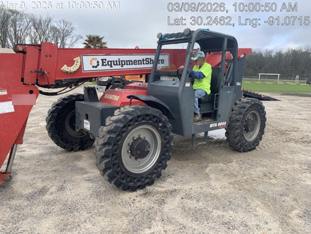 2018 Manitou MTA8044 MTA 8044 - 74 HP T4, Canopy, Worklights/Strobe, Beacon, 66" Carriage, 48" Forks, Solid Tires, Lift Hook, Aux Hydraulics