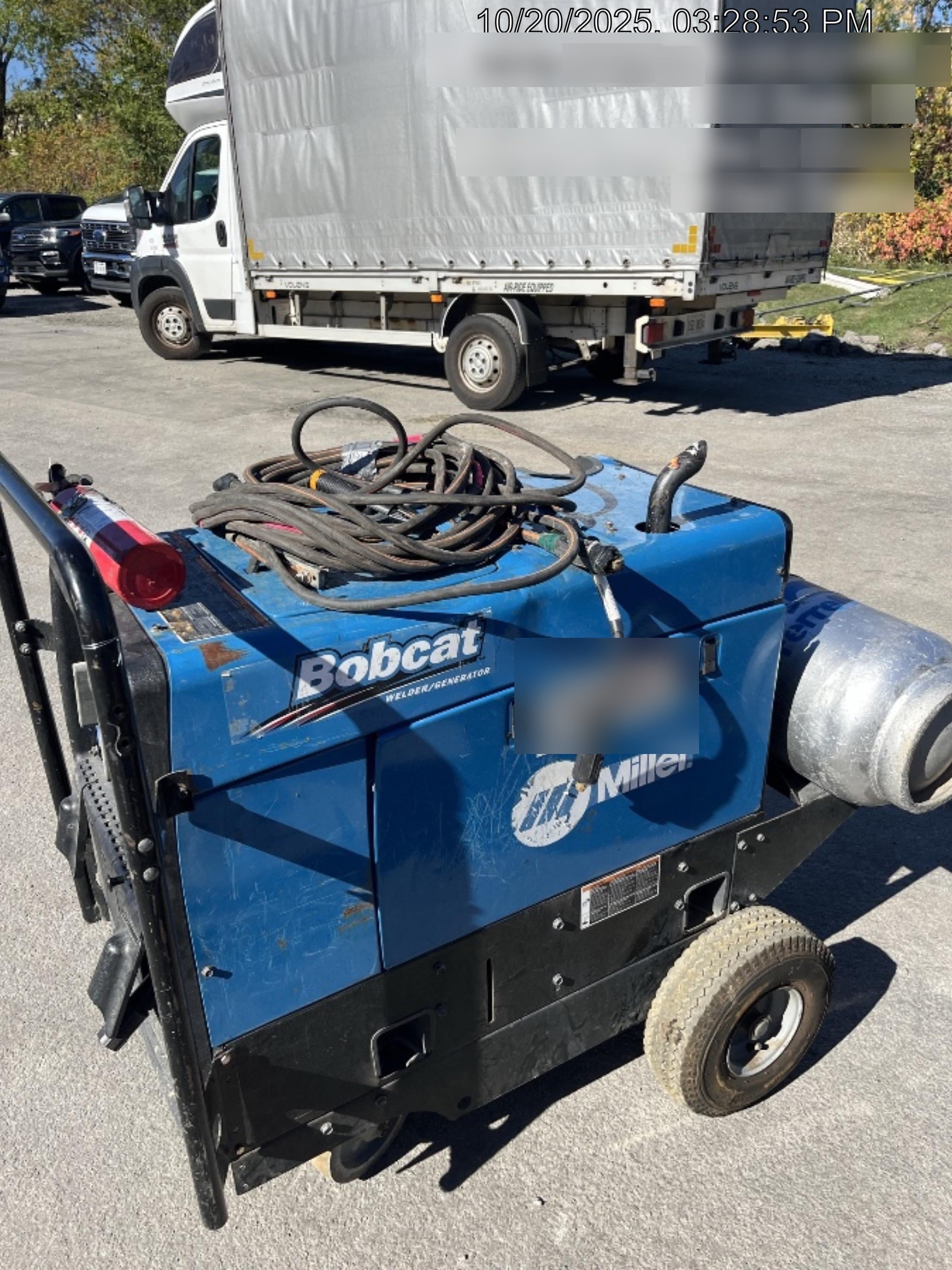 2019 Miller Electric BOBCAT 250 LP/Propane, Running Gear, Tank Bracket, Hose