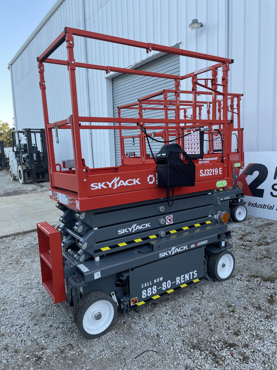 2024 Skyjack SJ3219 Electric Drive, Sld NM Tires, DBcns, RFRails, Power to Platform, T3 + Access Control