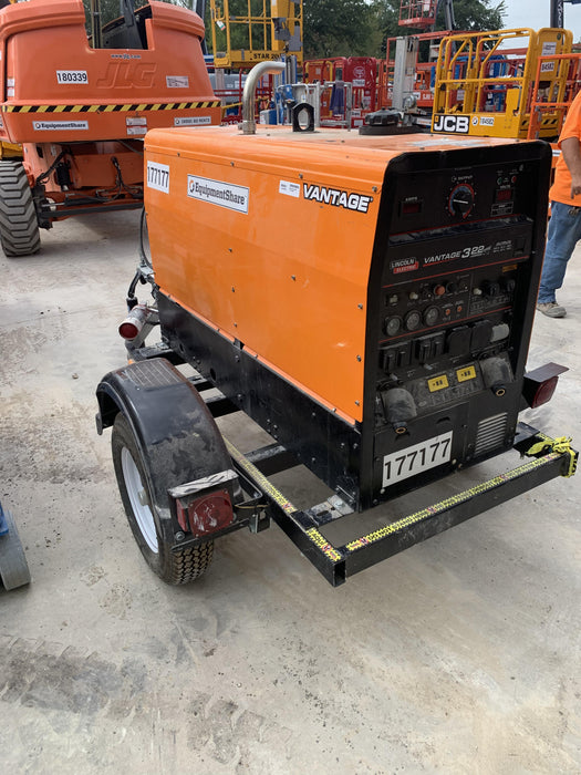 2021 Lincoln Electric Vantage 322 Vantage 322 Ready Pak 3 w/ Decals, ORANGE (includes trailer, cable rack, fender light kit) NO Telematics