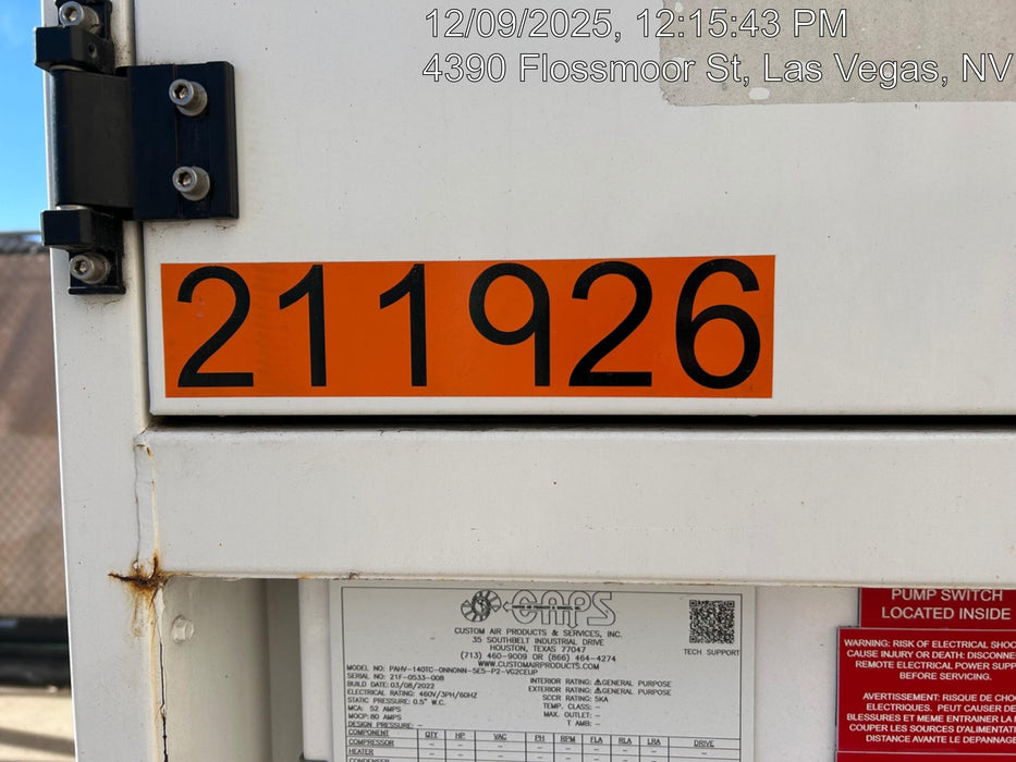 2022 CAPS PAHV-140TC-0NN0NN-5E5-P2-VG2CEUP