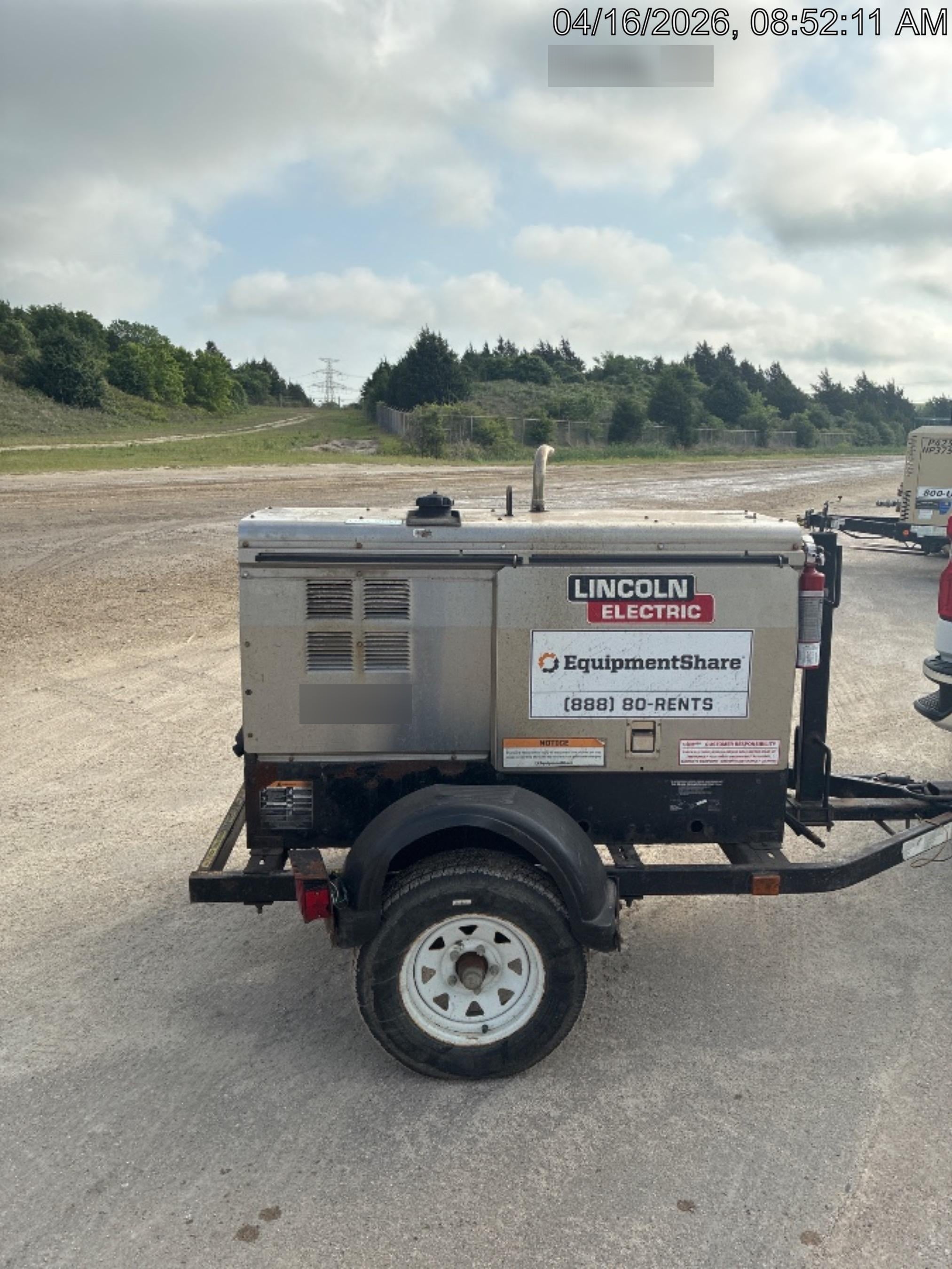 2019 Lincoln Electric Vantage 322 Lincoln Vantage 322 Welder w/Trailer, Light Kit, Cable Rack