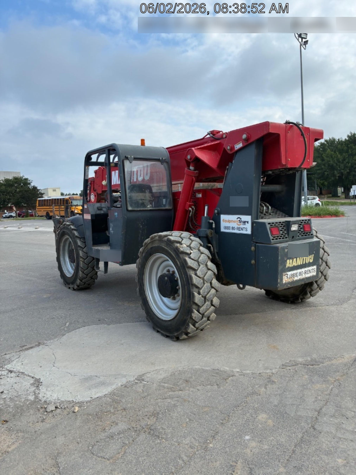 2018 Manitou MTA10055 MTA10055 - 74 HP T4, Canopy, Worklights/Strobe, Beacon, 66" Carriage, 60" Forks, Solid Tires, Lift Hook, Aux Hydraulics