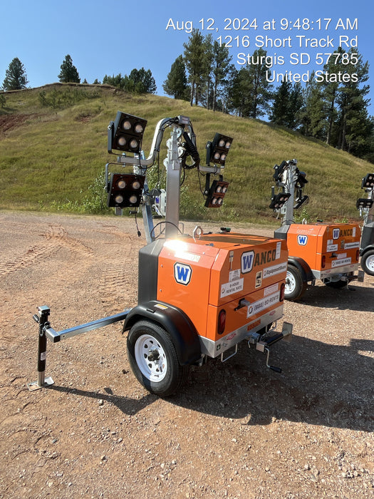 2024 Wanco WLTT-4MM4K Diesel, Deep Sea Controller, Shore Power Plug, Auto Start, (4) 350W LED Floodlights, 4kW Generator, 60 Gal Fuel Tank, 2" Ball, T3