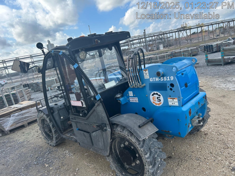 2019 Genie GTH-5519 Cab/Heat/AC, Solid RT Tires, LED Work Lights, Beacon, 48" Carriage, 48" Forks