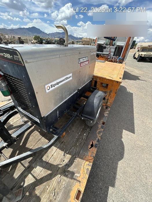 2019 Lincoln Electric Vantage 322 Welder Ready-Pak 3, Two wheel trailer, Fender and Light kit, Cable Rack