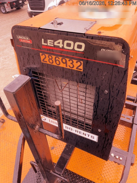 2022 Lincoln Electric LE400 Kubota V1505, Trlr, Cable Rack, Light Kit, ES Decals, T3