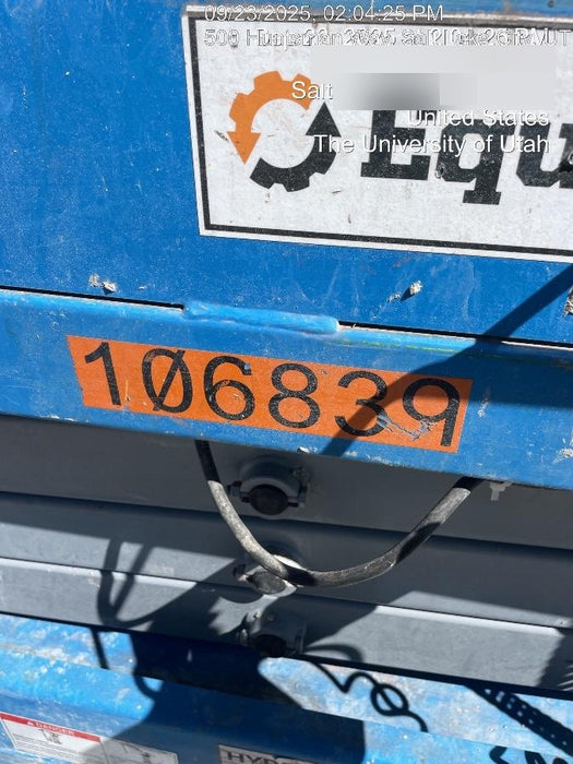 2020 Genie GS-1930 Solid Non Marking Tires, Beacon, Folding rails with half height swing gate, 800W Inverter