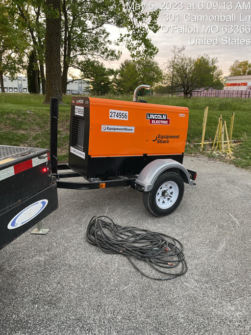 2022 Lincoln Electric LE400 Kubota V1505, Trlr, Cable Rack, Light Kit, ES Decals, T3