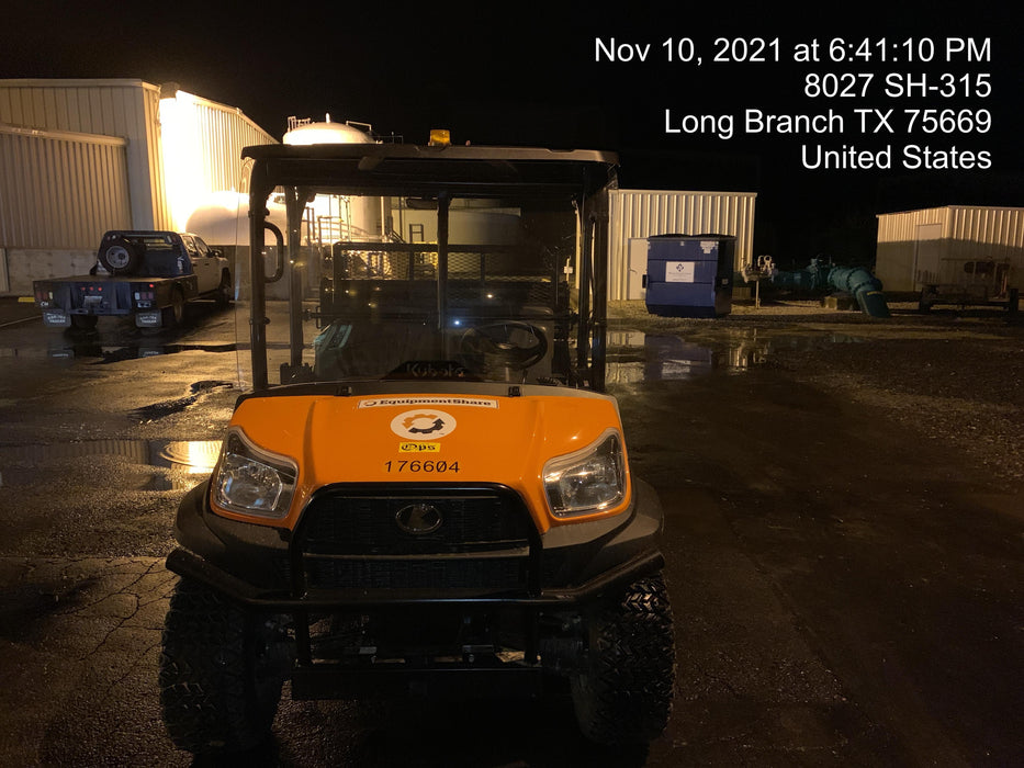 2021 Kubota RTV-X1140W-H Plastic Canopy, Windshield Acrylic Clear, LED Strobe Light, Wire Harness Kit, Back up Alarm